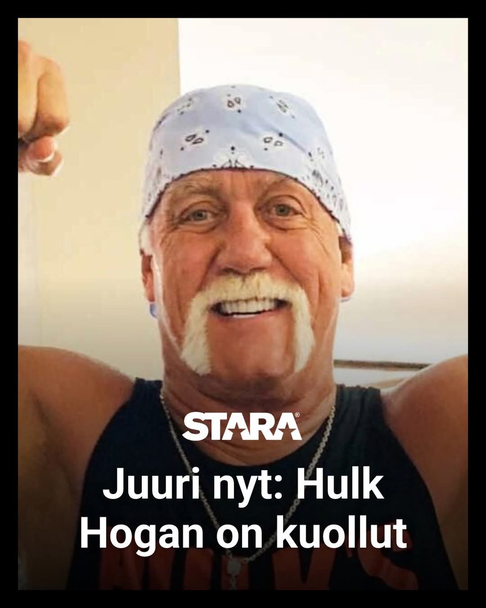 Hulk Hogan on kuollut. 

stara.fi/2025/07/24/juu…