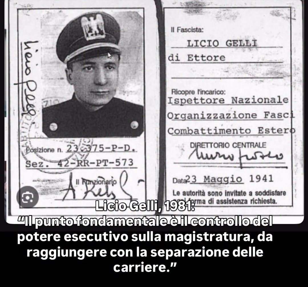 P_M_1960's tweet image. Per chi ancora non lo sapesse, lui è Licio Gelli, Maestro Venerabile della massoneria, l'uomo che per primo caldeggiò la separazione delle carriere dei magistrati.
