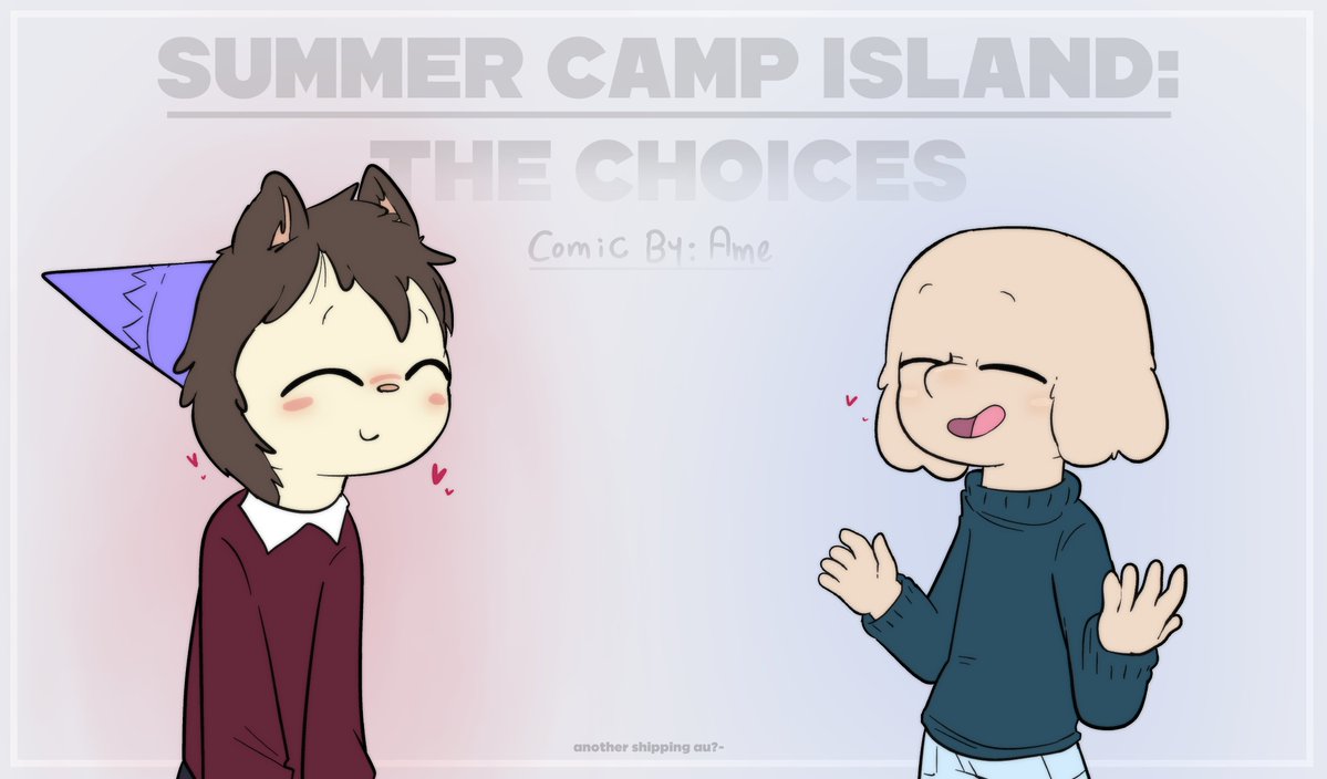 Amezuynn's tweet image. Nevermind, i have a better idea..
..i think.
----
Tags (Ignore them):
#SummerCampIsland #CartoonNetwork #shipping #alternativeuniverse