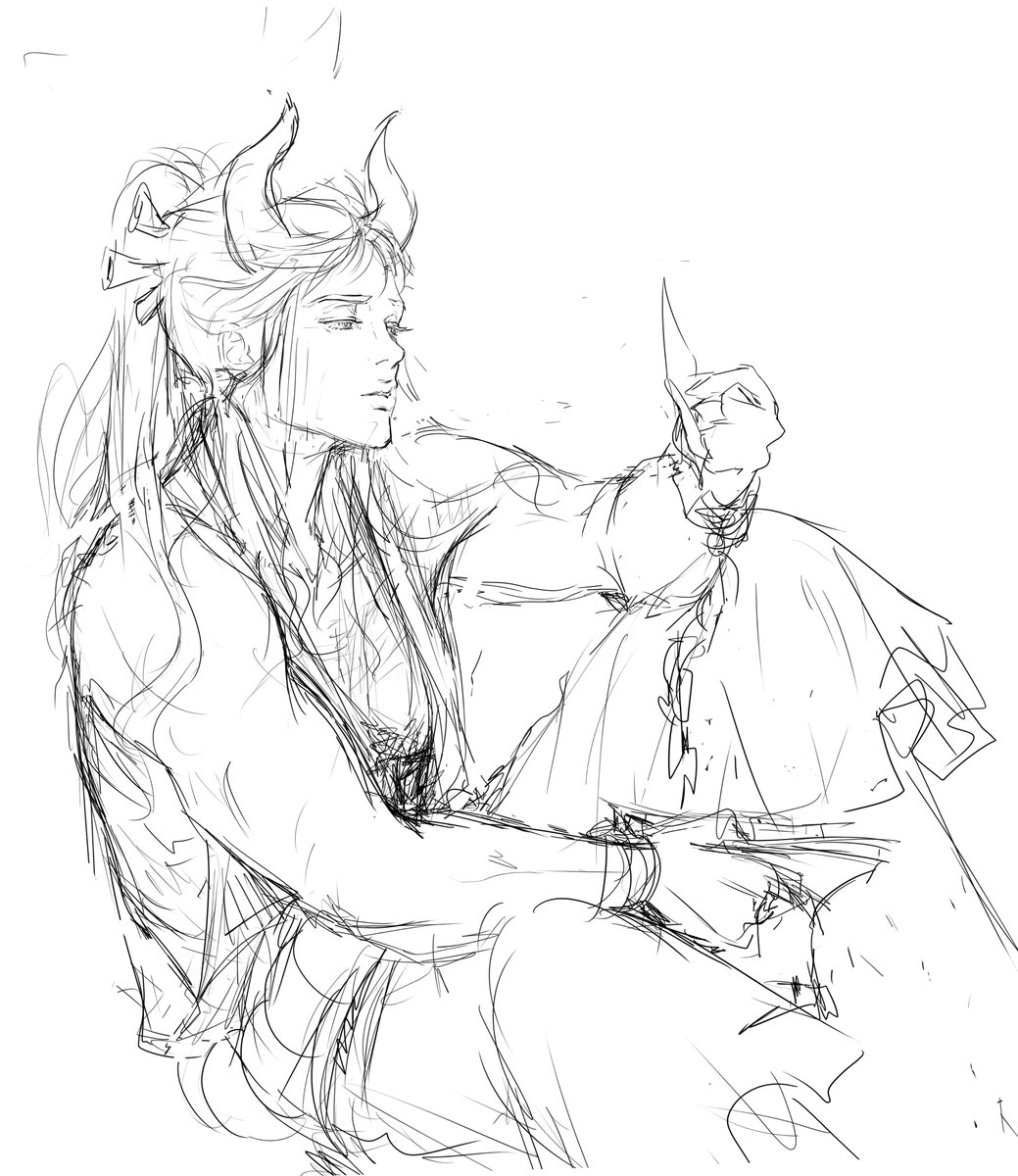 AtomicClover's tweet image. taking a break from coloring to give yamato the angsty bishonen treatment (why have I not done this before he's so pretty)