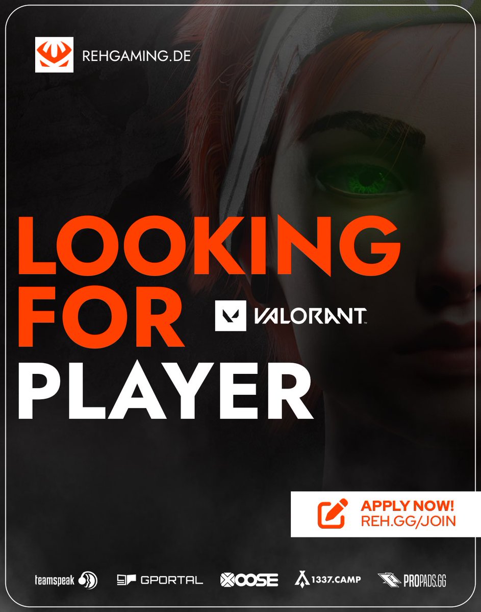 Für unser  Valorant Female Team suchen wir noch Spielerinnen👀 
Wir suchen IGL, Duelist und Flex 
Wir erwarten  18+  und Teamerfahrung 

Interesse? Dann schreib <a href="/BlazinqFN/">Blazinq</a> oder <a href="/xTribuneVLR/">xTribune</a>  eine DM 

#gc #VALORANT #gowildreh