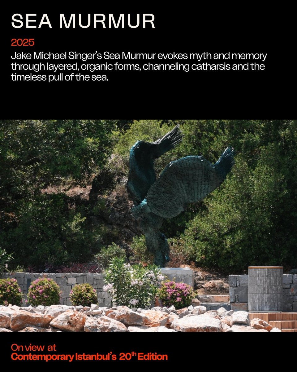 Contemporaryist's tweet image. 𝐌𝐞𝐞𝐭 𝐭𝐡𝐞 𝐚𝐫𝐭𝐢𝐬𝐭: Jake Michael Singer
With "Sea Murmur", Jake Michael Singer invites us into a world where myth, memory, and emotion converge.
On view at Contemporary Istanbul’s 20th Edition!
Courtesy of AWC Contemporary.
#CI20th #MeetTheArtist