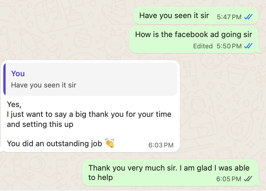 akanbitomjoe's tweet image. I know my job. I carry my clients on my head
Positive reviews make me happy...
Campaign successfully set up - with an optimised email sequence.