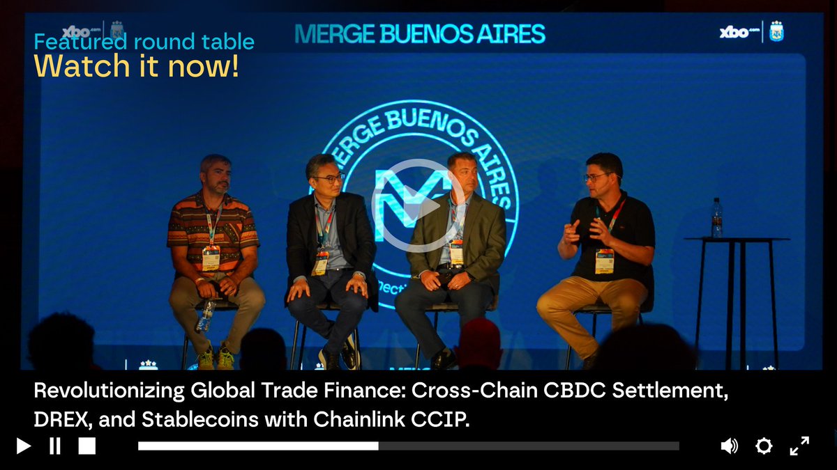 mmerge_io's tweet image. Relive this session from MERGE Buenos Aires, where leaders from banking, tech, and blockchain explored how new infrastructure is redefining financial interoperability across borders.
🎙️ Featuring:
🔹 @begrossi – Head of Digital Assets, @Interbr
🔹 João Paulo Aragão Pereira –…