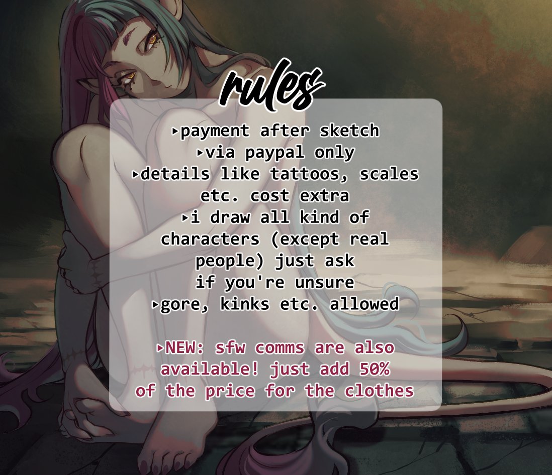 c0ffinated but extra strong (@extra_sh0t) on Twitter photo ✨commissions open ✨
shoot me a dm if you're interested
or if you have a question! :D
i'm happy about every rt <3 ✨commissions open ✨
shoot me a dm if you're interested
or if you have a question! :D
i'm happy about every rt <3