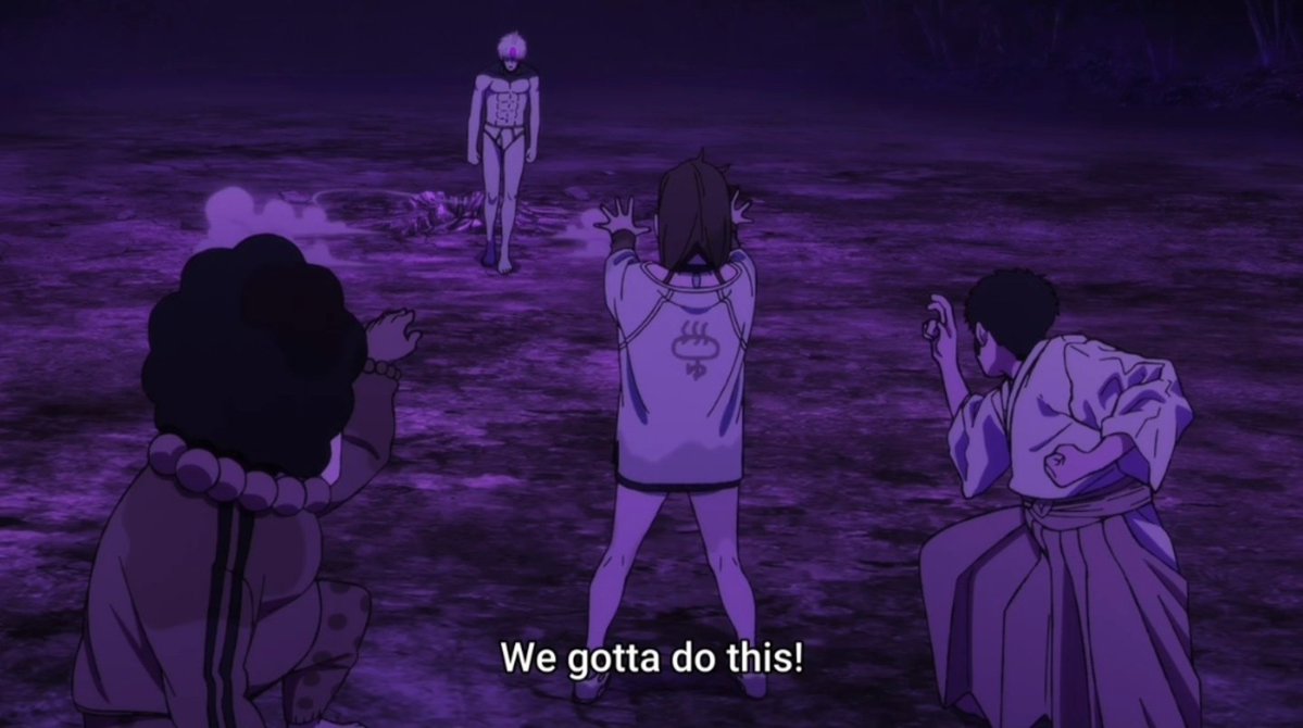 ShadzMangaOnly's tweet image. The top threat whenever he's released lol. They didn't even need to communicate. All 3 knew it was now a 3v1 if they were to survive..
Indirectly let's you know just how op Okarun could be too..
#DanDaDan #DanDaDanAnime