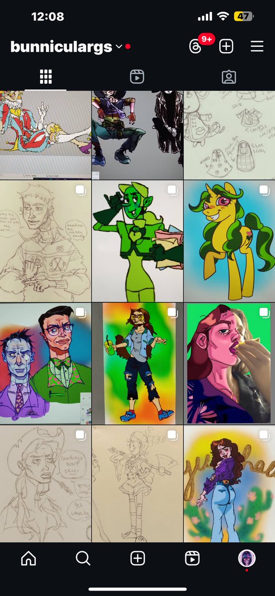 Vabbitty's tweet image. This is my art when I was focusing on anatomy and renaissance art. I was constantly upset, artblocked, frustrated, confused, unable to come up with ideas other than characters, I had no ability to concieve scenes, I thought this was my artstyle, I didnt want to change it