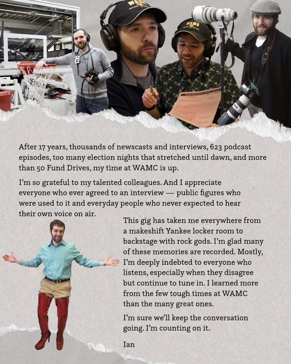 Ian Pickus đ„ (@ianpickus) on Twitter photo I never get to do this, because it's been almost half my life, but: some personal news. Friday is my last day <a href="/WAMCRadio/">WAMC Northeast Public Radio</a>.
wamc.org/news/2025-07-2⊠I never get to do this, because it's been almost half my life, but: some personal news. Friday is my last day <a href="/WAMCRadio/">WAMC Northeast Public Radio</a>.
wamc.org/news/2025-07-2âŠ
