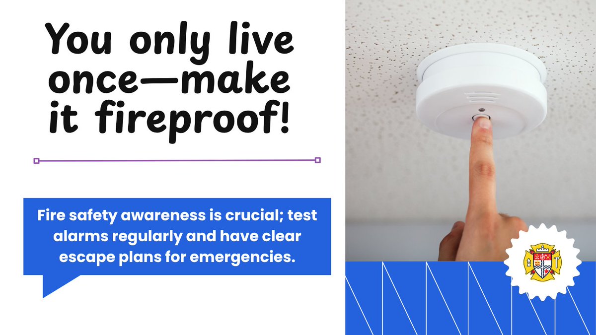 It's #YOLODay 
👉Remember you only live once—make it fireproof.
🔥 Test alarms like your life depends on it (because it does)
🔥 Escape plans aren’t just for movies
🔥 Stay alert, stay alive
 #FireSmart #SafetyFirst #YOLO