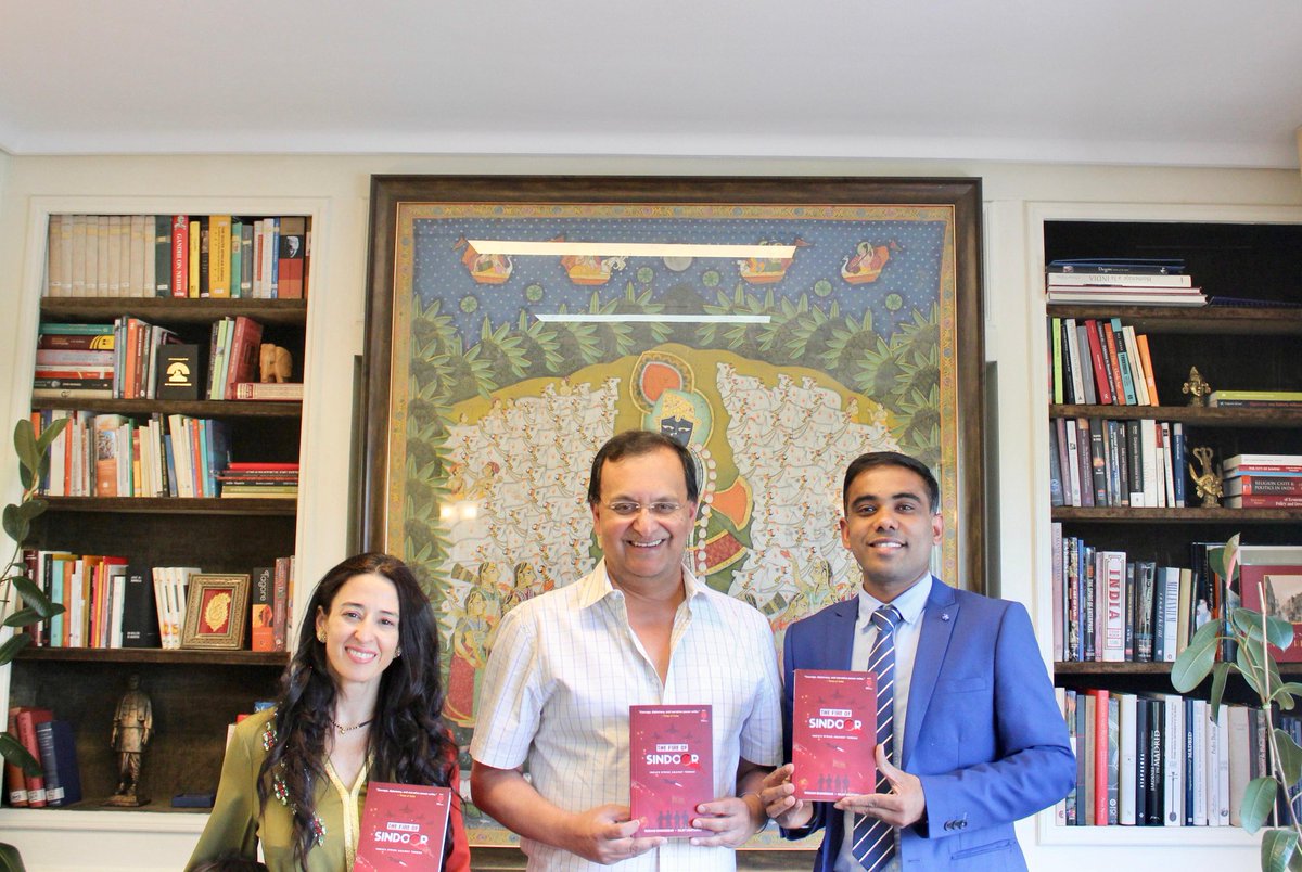 Amb <a href="/DineshKPatnaik/">Dinesh K. Patnaik</a> met Mr Roshan Bhondekar, an entrepreneur and writer based in Spain, who presented his book 'The Fire of Sindoor', a captivating and meticulously researched account of India's firm and determined response against terror under Operation Sindoor. Ambassador