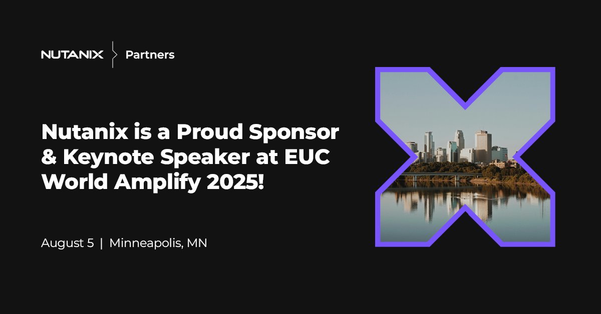 NutanixPartners (@nutanixpartners) on Twitter photo We’re excited to be a sponsor at EUC World Amplify 2025!
Don’t miss Kevin Bacon in the opening keynote “EUC Tomorrow, Today!” — a session with leaders in the space on the innovations shaping secure, seamless digital workspaces: bit.ly/4kQuXmH #WorldOfEUC <a href="/WorldofEuc/">World of EUC</a> We’re excited to be a sponsor at EUC World Amplify 2025!
Don’t miss Kevin Bacon in the opening keynote “EUC Tomorrow, Today!” — a session with leaders in the space on the innovations shaping secure, seamless digital workspaces: bit.ly/4kQuXmH #WorldOfEUC <a href="/WorldofEuc/">World of EUC</a>