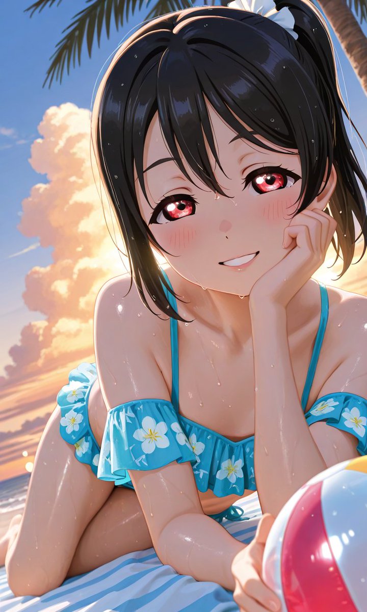 NicoCrazyAI's tweet image. そろそろ日も暮れてきますね。
皆様今日もお疲れ様でした😌
夏休み1ヶ月くらいほし~(笑)
#矢澤にこ #NicoAI
