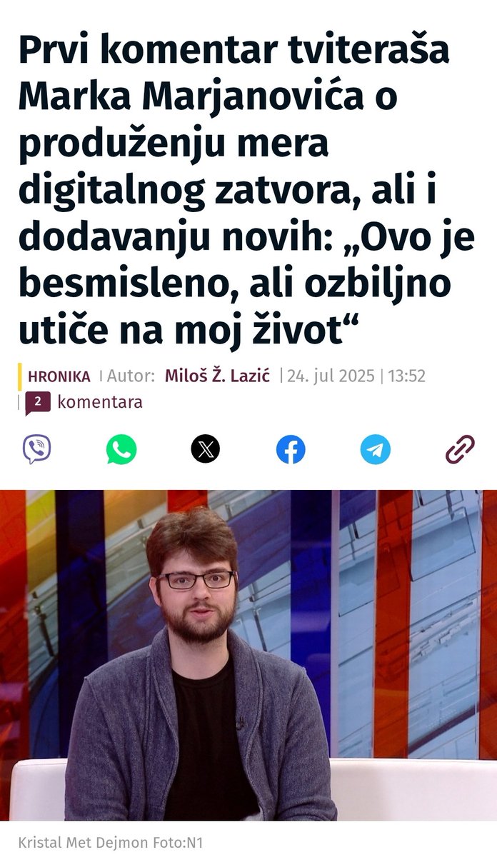 DjordeMacak's tweet image. Javio se opet KME Dejmon
Kad je pretio po X i delio brojeve telefona, onda je bio hrabriša i heroj. Sad je samo obična kmečalica koja se susrela sa zakonima Srbije (za koje je valjda mislio da ne postoje).