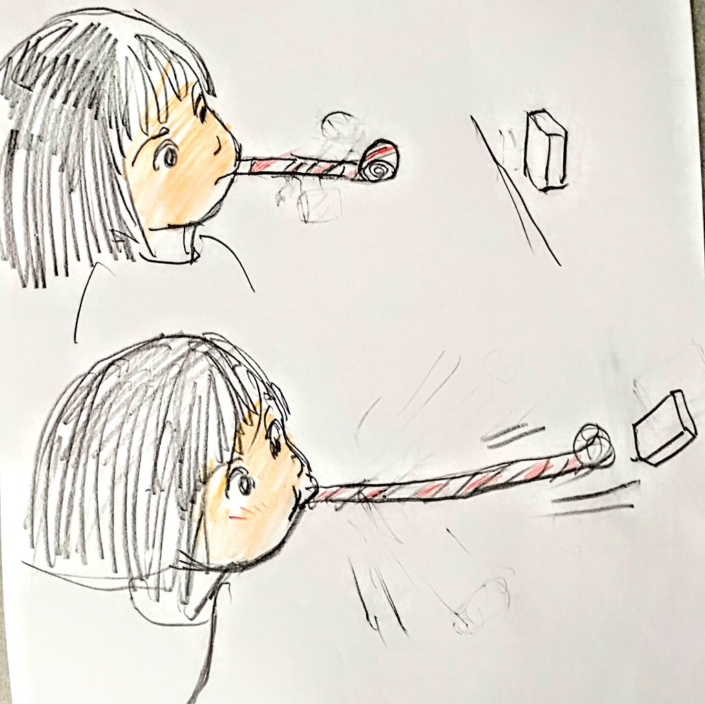 sim_kyrm's tweet image. 吹き戻し。通称ピロピロ笛?ピーヒャラ笛?
マヌケなネーミングに恥じないおバカな笛。
カメレオンの真似でもするか。