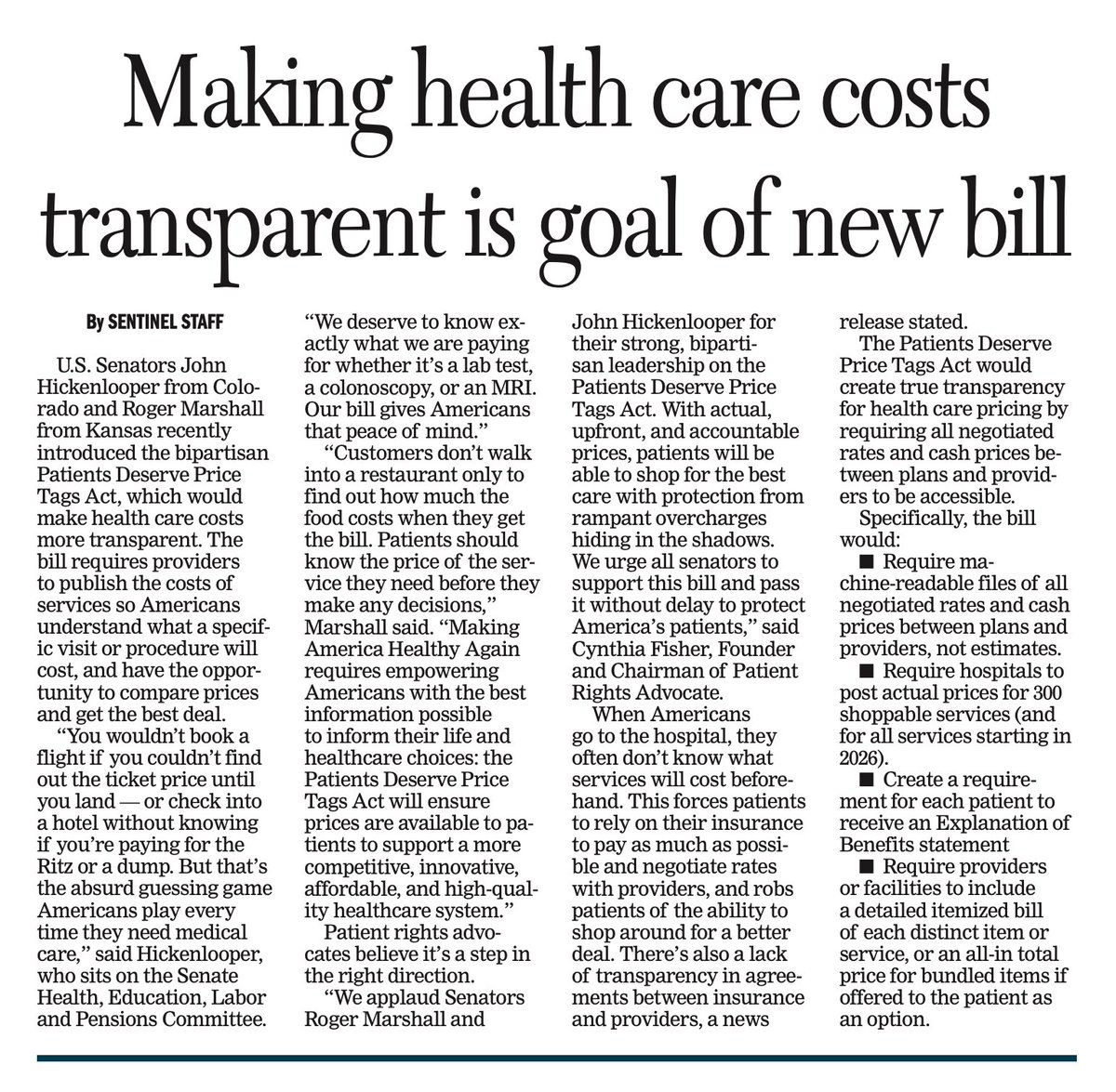 Senator John Hickenlooper tweet media