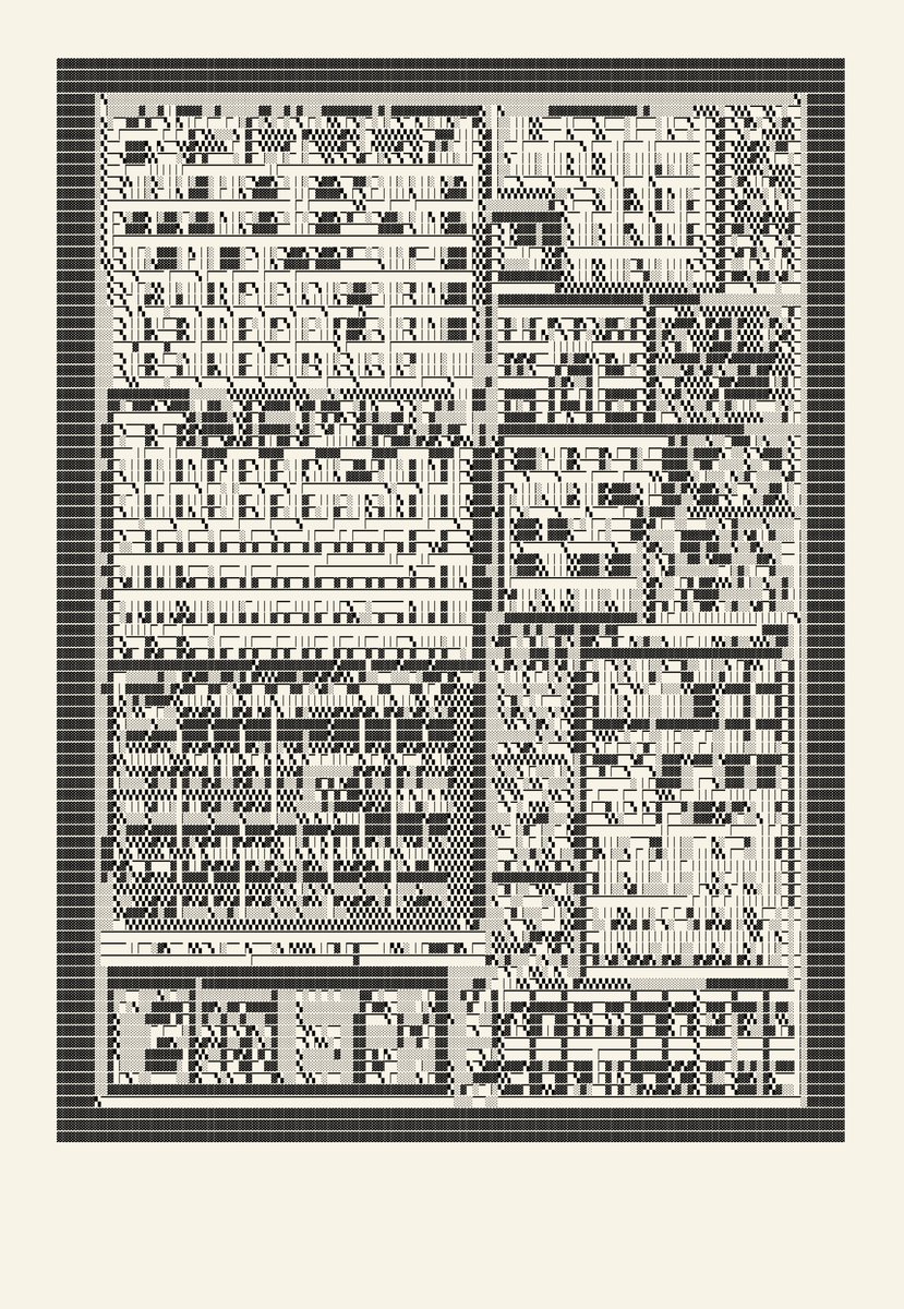 November (2024): 'ISO/IEC 10646' released into the digital stratosphere, presented by Verse. 

The series visualizes computer-fabrics formed through text and signs based on 'Unicode'. 

Paul Prudence referenced a rich history of aesthetics stemming from teletype, arcade games,