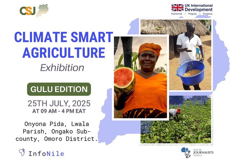 PRwoth's tweet image. All is set for tomorrow!!!
Bridging the climate information gap in Uganda's agriculture sector! @infoNILE, in partnership with @csjuganda, presents the "Climate Smart Agriculture Exhibition”
We shall also have the @IMChallengeug team on ground with an audio-visual drama on CSA