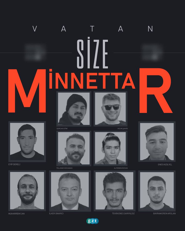 5 orman görevlisi,
5 akut gönüllüsü.

Mekânları Firdevs olsun inşallah.

O ateşleri yakanların yatacak yeri yok. Allah da sizi yaksın.

#Eskişehir