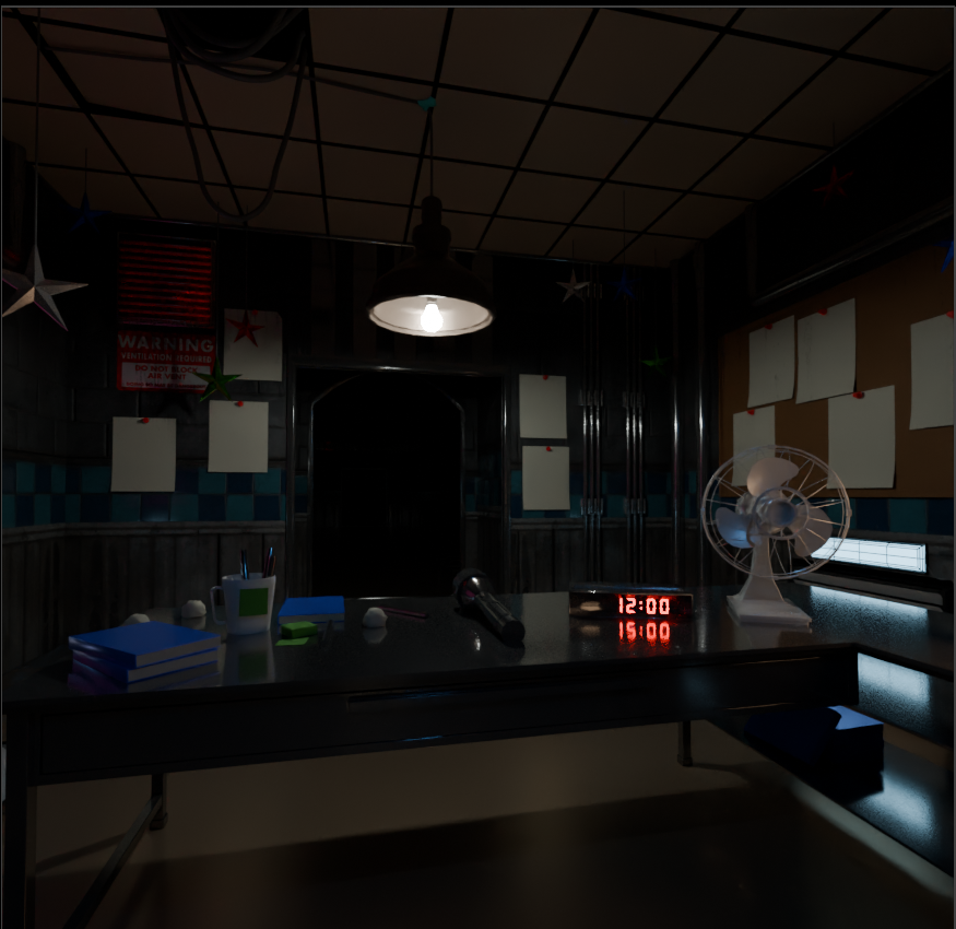 blazemcmob's tweet image. recreated the fnaf 2 movie wall!
