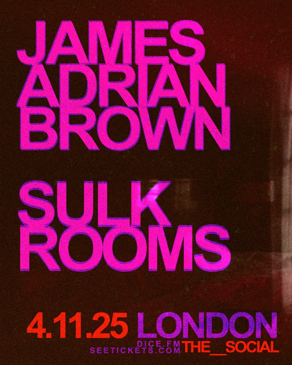 jamadrianbrown's tweet image. London // After such an epic gig last year, me and @sulkrooms decided we’d head back to @thesocial on November 4th. Tickets are on sale now. This will be the first show of a long tour with new material and exclusive gig merch. See you in the thick of it✌️
songkick.com/concerts/42714…
