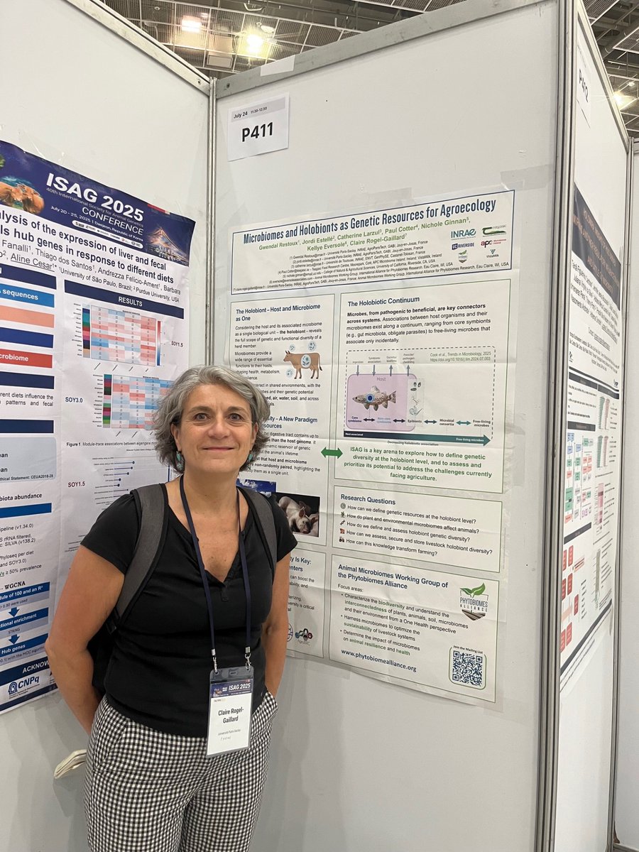 PhytoBiomes's tweet image. Claire Rogel-Gaillard, Deputy Scientific Director @INRAE_France &amp;amp; chair of @Phytobiomes Animal Microbiomes Working Group, shared insights at #isag2025 🇰🇷 on livestock holobionts – animals and their microbiomes as vital genetic resources for sustainable agriculture 🐄🧬🌿