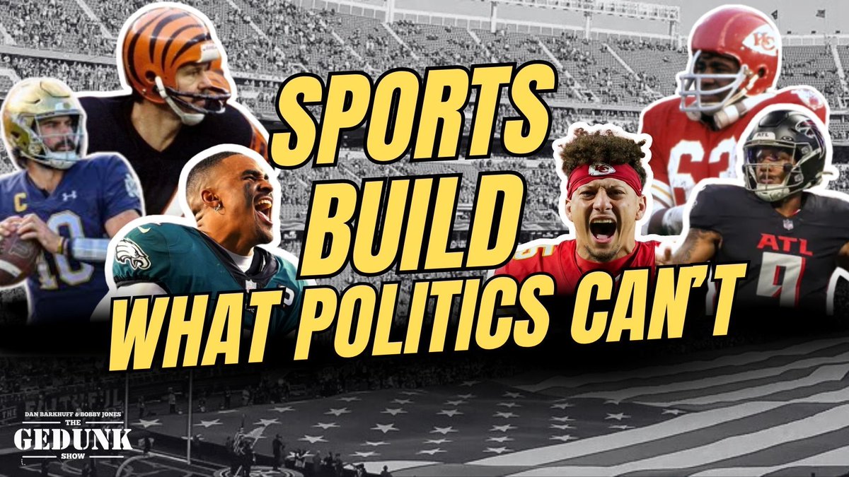 thegedunkshow's tweet image. New episode of Gedunk is LIVE🚨 Can sports do what politics can’t? 🧐
@brj42 & Dan explore how sports teams reflect the cities they play for, how they unite race & class, and what politics can learn from sports.
🔗 Watch here: youtu.be/iS6xdPacs2k