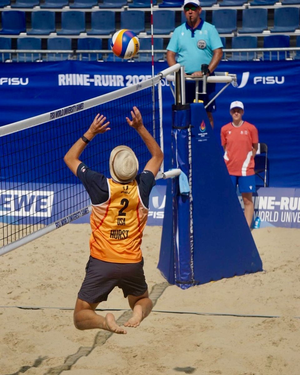 USAVBeach's tweet image. Day 4 Results from World University Games:
Alexis Durish / Audrey Koenig ๐บ๐ธ advance to the QUARTERS tomorrow after a win over AUS (15-21, 21-17, 15-12)! Next match: LTU
Thomas Hurst / Gage Basey ๐บ๐ธ fall to NED in two sets (17-21, 19-21).
Schedule ๐: go.usav.org/44XqI2D