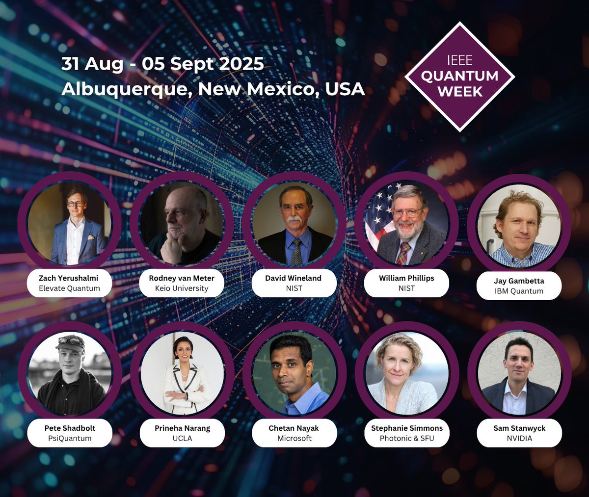 Have you ever been in a room full of passion, excitement, and innovation? 🗣️ Now imagine that sensation across six days! #IEEEQuantumWeek is honored to announce jaw-dropping #keynotes who share your passion for #Quantum 📢
Don't miss out bit.ly/quantumweek25 ✨
