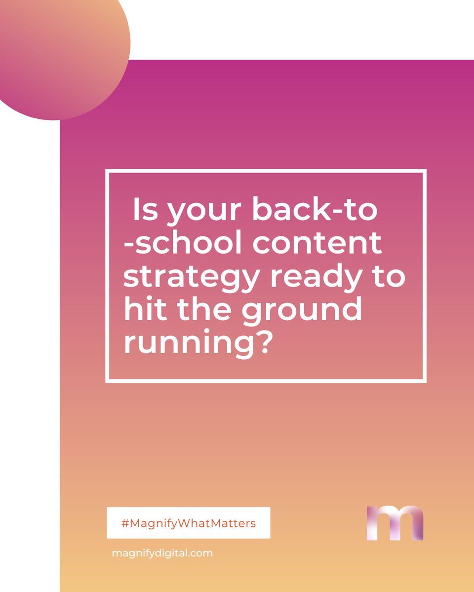 🎒 Is your back-to-school content ready?
Quick checklist:
 ✔️ Refresh audience insights
 ✔️ Plan platform-specific content
 ✔️ Line up influencer partners
Planning now = less stress later!
📩Ready to build your fall strategy?
#BackToSchool #ContentStrategy #AudienceDevelopment