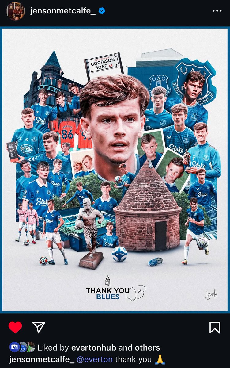 EFCacademy_'s tweet image. 📱Jenson Metcalfe’s goodbye post to Everton 💙