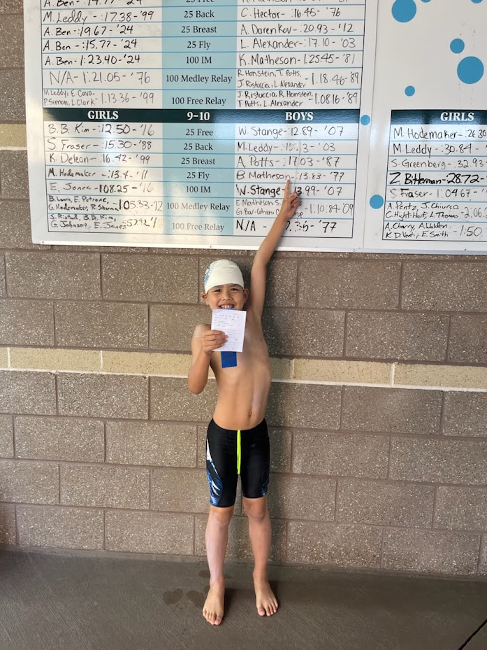 PrincetonRec's tweet image. Big congratulations to Bluefish swimmer Zeeon Zang for lowering his own 25 butterfly record and setting a new 8 and under boys 25 breaststroke record with a time of 19.85! @pmsbl @CPBluefish