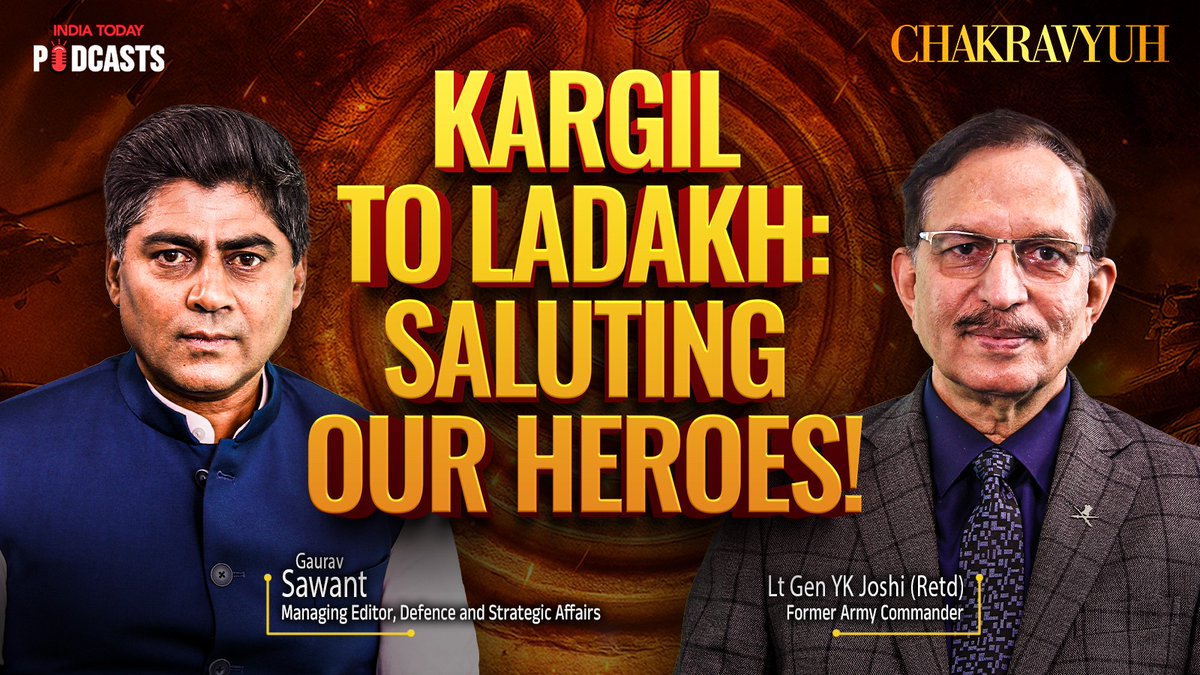 1999: Kargil conflict. With then Lt Col YK Joshi in Drass at the height of the Kargil War.
2019: Climbed Tololing peak at 16,000 feet in 7 hours to interview Lt Gen YK Joshi, Vir Chakra.
2025: #Chakravyuh podcast with <a href="/YkJoshi5/">Y K Joshi</a> on Operation Vijay &amp; Operation Snow Leopard Ladakh.