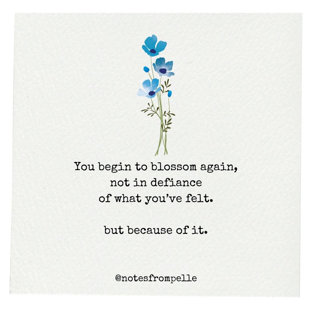 notesfrompelle's tweet image. Some things bloom again
not because they healed,
but because they were seen.