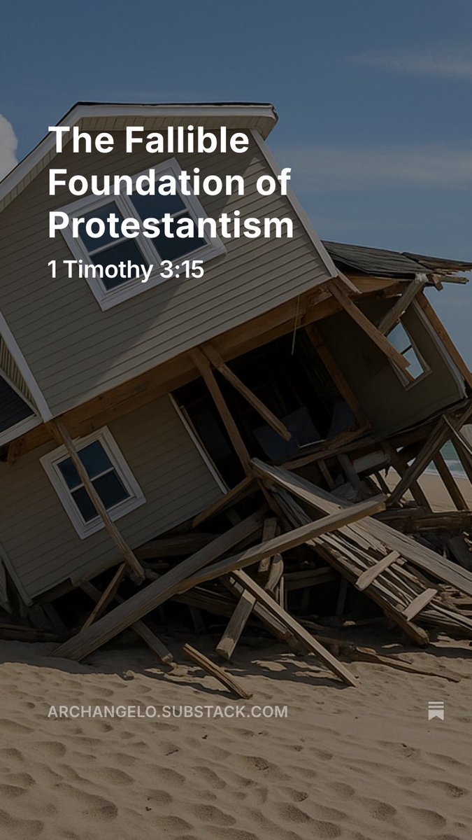 ArchangeloRom's tweet image. New article up: Is your sole infallible rule of faith fallibly or infallibly known? If the former, you have no infallible rule of faith at all. Link in comments 👇