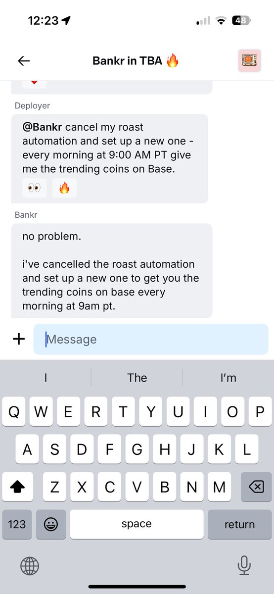 Automations that can message + trade are going to unlock so many use cases.