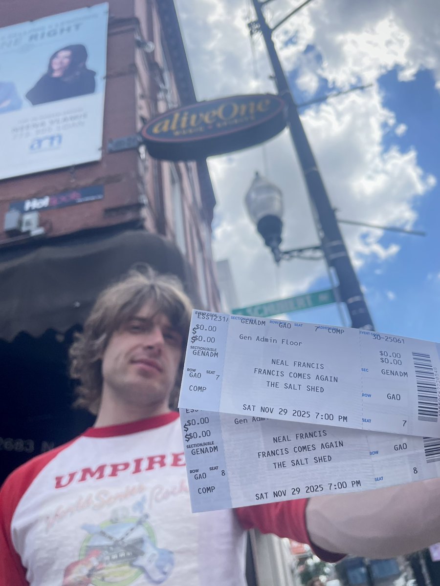Neal Francis (@thenealfrancis) on Twitter photo Teaming up with our friends at <a href="/aliveonechicago/">aliveOne 🎶🍹</a> to give away a pair of tickets to Francis Comes Again on Nov 29 at <a href="/saltshedchicago/">The Salt Shed</a>. Sign up to enter, winner notified on Tuesday, July 29 🤘 laylo.com/nealfrancis/al… Teaming up with our friends at <a href="/aliveonechicago/">aliveOne 🎶🍹</a> to give away a pair of tickets to Francis Comes Again on Nov 29 at <a href="/saltshedchicago/">The Salt Shed</a>. Sign up to enter, winner notified on Tuesday, July 29 🤘 laylo.com/nealfrancis/al…
