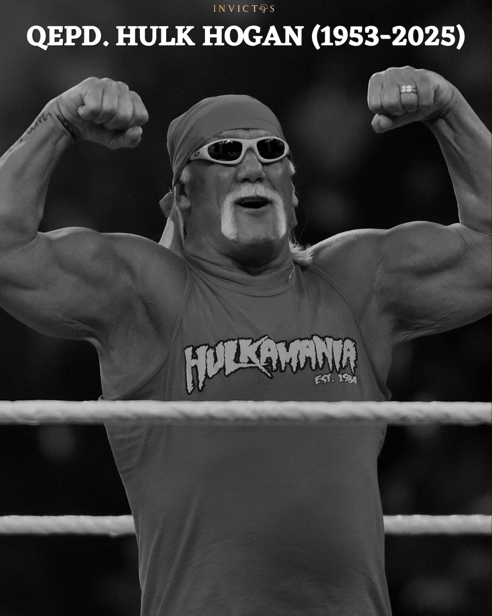 EL MUNDO DEL DEPORTE ESTÁ DE LUTO. Lamentablemente, falleció el gran Hulk Hogan. Una leyenda total del wrestling y una figura fundamental para que la lucha libre haya trascendido tanto a nivel global. Un luchador icónico que marcó a generaciones enteras. Ua verdadera estrella del