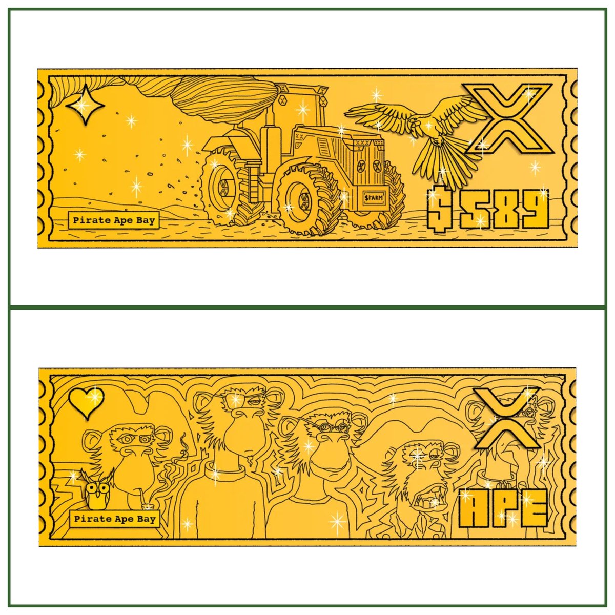 CryptoCarl_XRP's tweet image. Thank you @PirateApeBay for these 2 bad boys. Love em! ✊🏿
I got the golden tickets lads!!
Here we come Willy Wonka 🕺🏿
@xrpcafe
#NFT