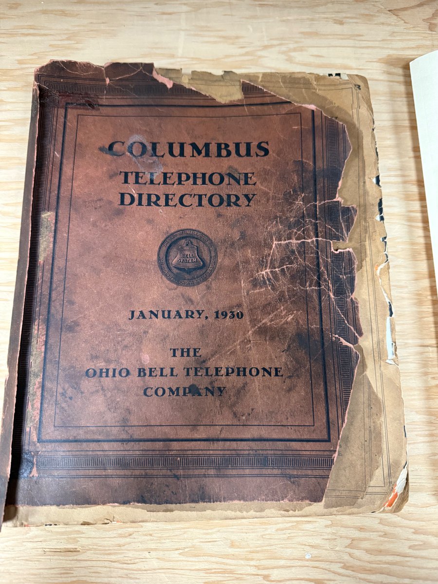 What a find! In the UA Police archives, we came across a 1930 telephone book, back when phone numbers looked like "RAndolph-5780!"  The Society will loan this to the Columbus Metropolitan Library for digitizing, so everyone in Columbus can benefit from this *gem*.