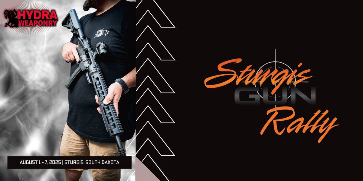 Headed to Sturgis? Find us at the 2025 Sturgis Gun Rally, the Ultimate Firearms &amp; Biker Event.

Taking place Aug. 1–7, 2025, in Sturgis, South Dakota, the event coincides with the legendary 85th Sturgis Motorcycle Rally.

📰: lauraburgess.com/hydra-weaponry…