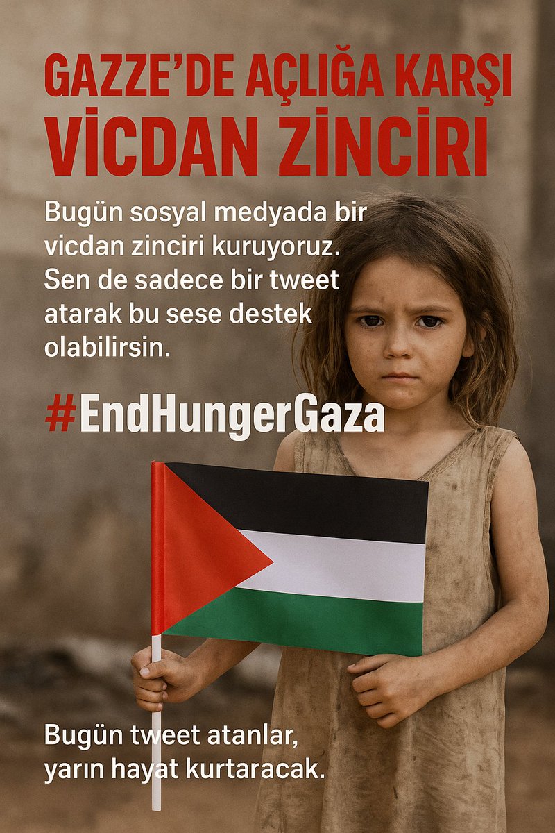 aysegulsbn's tweet image. Gazze’de açlığa dur demek için sesimizi yükseltelim! Bir tweet ile vicdan zincirine katıl, umut ol!
#EndHungerGaza
@DemetAkalin