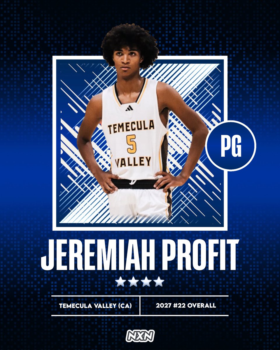 NextNat1on's tweet image. RECRUIT INTERVIEW: Jeremiah Profit.
(Vol.029) @JeremiahProfit2
4⭐️ CG who’s ranked #22 in our 2027 Top 100 Rankings joined us for an interview! Starting to get more P4 interest!
Thank you for your time Jeremiah!