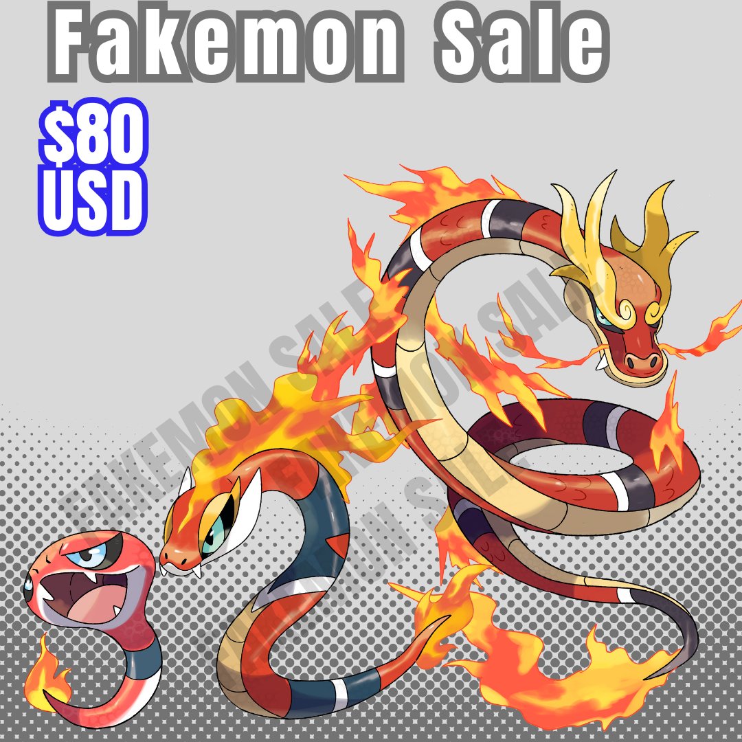 mathneves012's tweet image. I&apos;m putting these Pokémon up for sale. If you&apos;re interested, DM me or leave a comment! They all come with shiny forms! Payments are made via PayPal! I&apos;m giving a discount if you take the trio of Starters!

#Pokemon #pokemonart #pokemonfanart #fakemon #fakemonsale #sugimoristyle