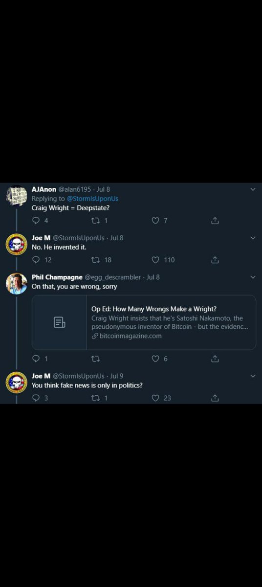 chuckd48117845's tweet image. It's okay if you don't want to give this fact any thought....but isn't it true that the exact same handle that made qanon videos go viral on the Internet is also the same handle saying Craig wright created bitcoin?