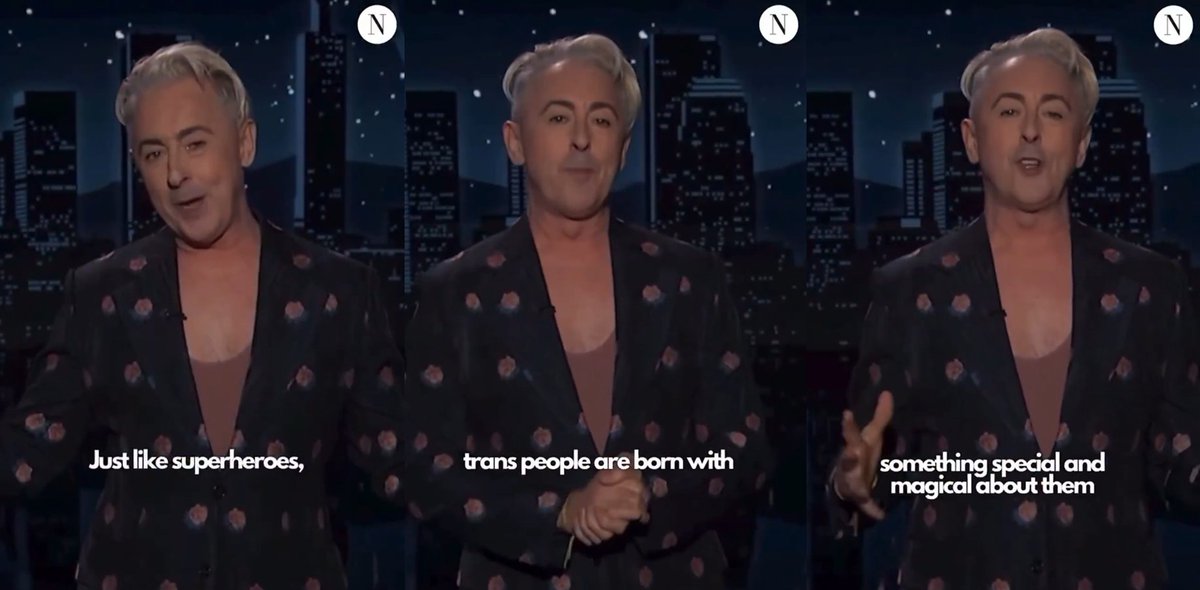 Christina Buttons (@buttonslives) on Twitter photo Alan Cumming, while guest-hosting <a href="/JimmyKimmelLive/">Jimmy Kimmel Live</a> recently, said that “trans people are born with something special and magical about them,” perpetuating the myth that they are born that way.
That claim rests on a flawed body of research. It begins with a socially defined Alan Cumming, while guest-hosting <a href="/JimmyKimmelLive/">Jimmy Kimmel Live</a> recently, said that “trans people are born with something special and magical about them,” perpetuating the myth that they are born that way.
That claim rests on a flawed body of research. It begins with a socially defined