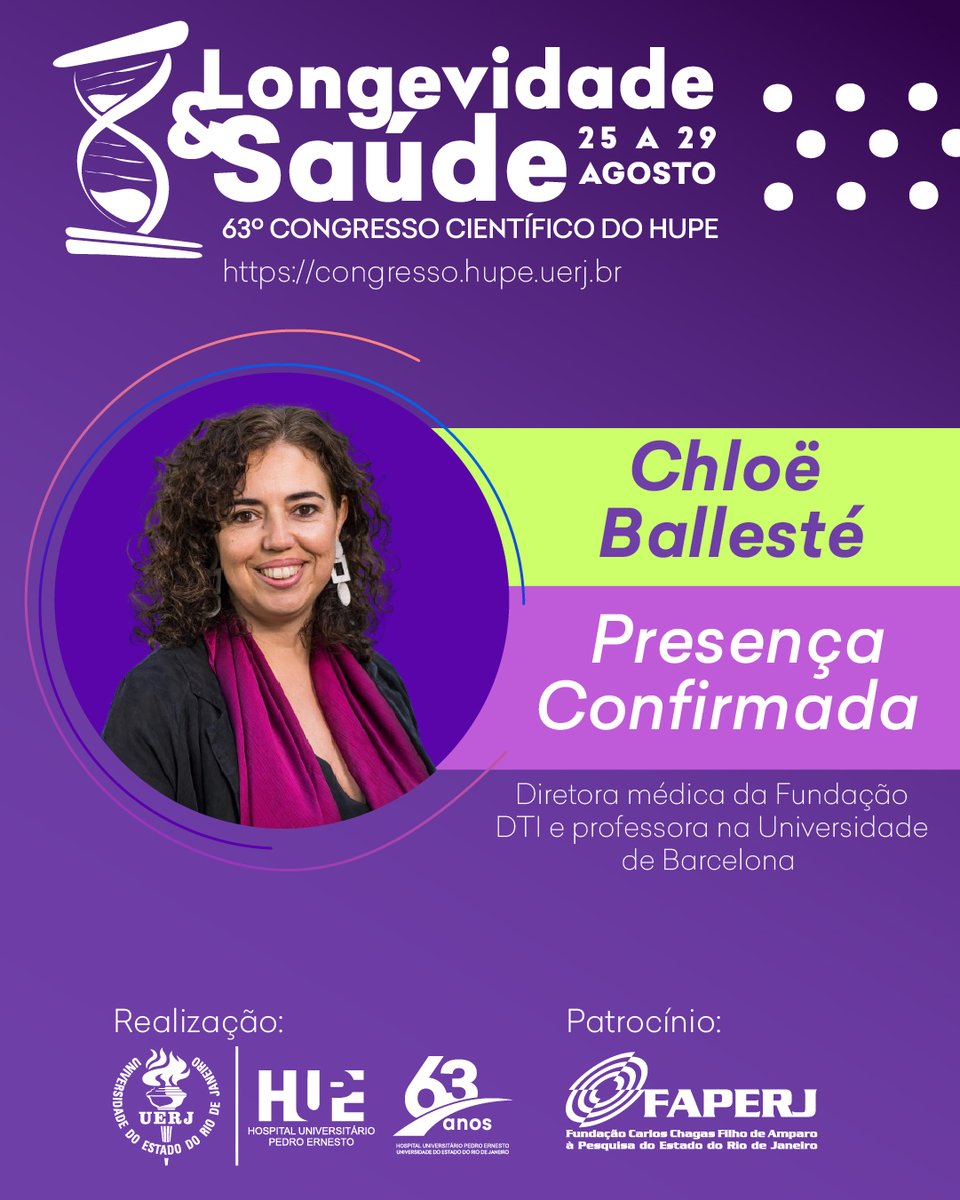 🚨 La Dra. Chloë Ballesté, Directora Médica de DTI, será ponente y moderadora en el 63º Congreso Científico HUPE “Longevidad &amp; Salud”.

Síguelo en @congressohupe @hupehospital

#Salud #Trasplante #DTIFoundation #CongresoHUPE
