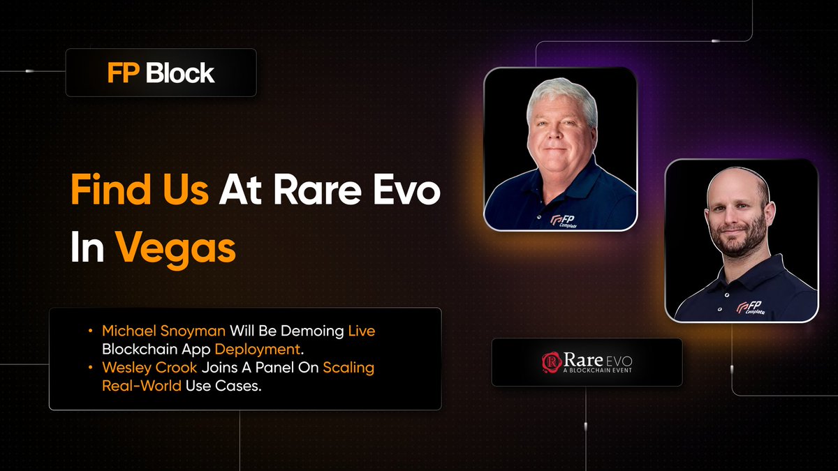 .<a href="/RareEvo/">Rare Evo: A Blockchain Event</a> is one of the rare events where blockchain engineers get space to actually talk tech

That’s why we’re bringing key members of our team. Not just to present, but to learn, listen, and collaborate

<a href="/snoyberg/">Michael Snoyman</a> will be demoing live blockchain app deployment
<a href="/WCrook121465/">Wesley Crook</a>