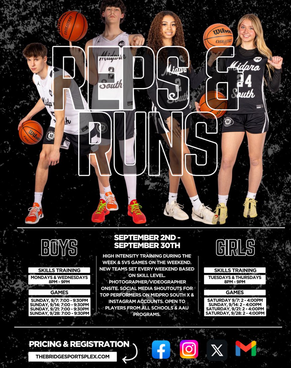 WHAT’S GOING ON AT THE BRIDGE SPORTSPLEX  👀👇

Our Train &amp; Play season is officially here (August &amp; September) &amp; we’ve action for EVERY age group! 🏀

✨ Check our 3 Annual Leagues ⬇️

1️⃣ Bitty Baller League (K–2nd Grade)
A fun &amp; energetic 3v3 league designed to help young