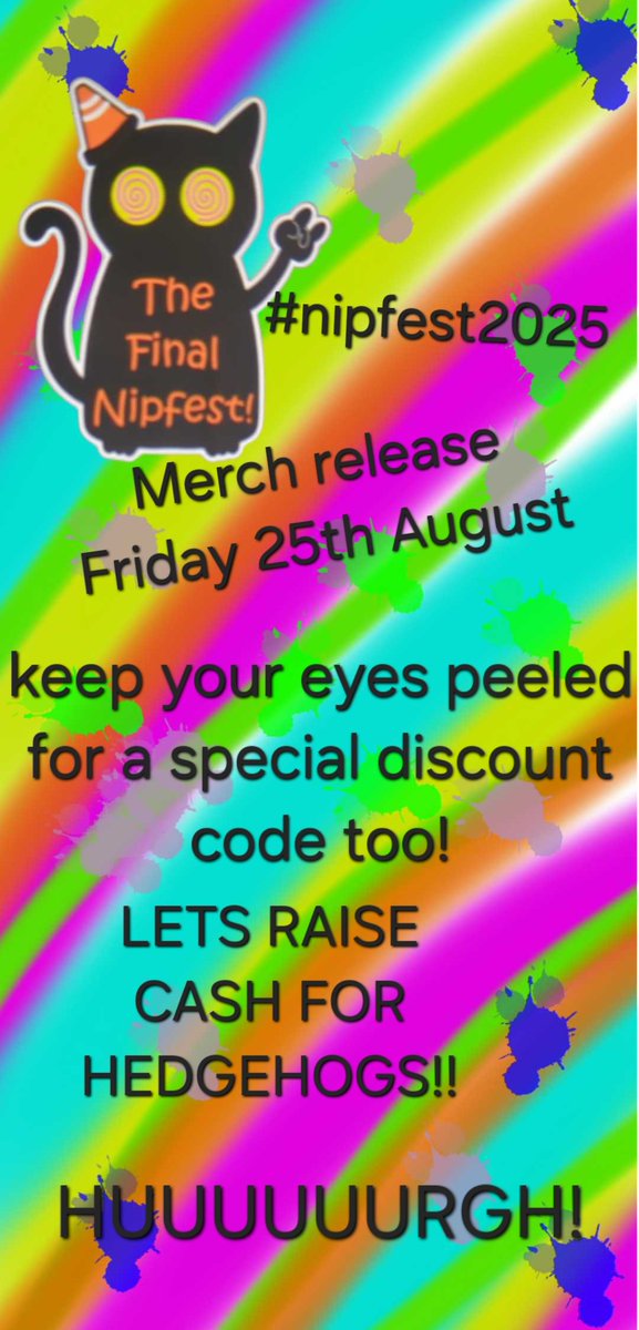 BagginsSuperCat's tweet image. #Nipfest2025 #TheFinalNipfest
Woop woop! Merch is coming!!!!!!