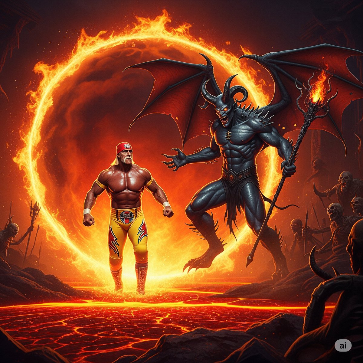 ChiveLuGo's tweet image. My Ai made this #RIPHULKHOGAN